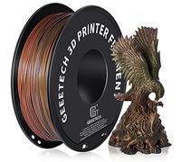 GEEETECH PLA filament 1.75mm Multicolor, 3d Printer Filament PLA 1KG Spool, Silk Bronze Rainbow