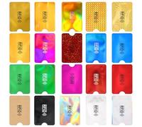GEEHUA Étui de protection RFID pour cartes de crédit, de débit et d'identité - Lot de 20 étuis bloquants RFID en aluminium multicolore, Minimaliste, Unisex-Adultes, Protection RFID
