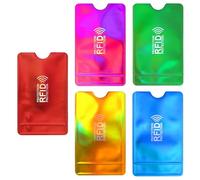 GEEHUA Lot de 10 étuis pour Cartes de Blocage RFID, étuis pour Cartes de crédit, étuis de Blocage RFID, Support de Protection de Carte, prévention du vol d'identité pour Femmes et Hommes (5 Couleurs)