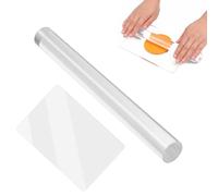 GEEHUA Lot de 2 outils en argile polymère, rouleau en acrylique et plaque d'argile, accessoires de modélisation en verre acrylique transparent, planche à rouleau pour travaux manuels, argile à modeler