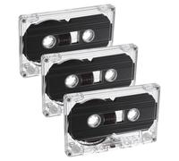 GEEHUA Lot de 3 cassettes vierges pour enregistrement audio 60 minutes | Cassette vierge transparente pour enregistrement audio à faible bruit pour discours et musique, coque en plastique durable