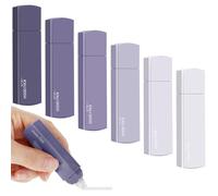 GEEHUA Lot de 6 rouleaux de correction, 36 m de souris de correction, mini ruban correcteur blanc, ruban correcteur esthétique à séchage rapide pour étudiants, écriture, école, bureau (violet)