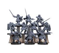Geek Art Play Pack de 10 Figurines Gardes-Sang de la Garde Royale 32 mm StationForge - Non Peintes - Idéal pour Donjons & Dragons, Pathfinder et Jeux de Rôle Fantastiques
