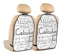 Geek en mathématiques et géométrie,Lot de 2 Tapis de Protection pour siège arrière de Voiture, Organisateur de siège arrière Durable