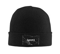 Geek Femme Homme Bonnet À Revers Doux Bonnet d'hiver Classique Bonnets Tricoté Hiver Chapeaux pour Course Hiver Ski