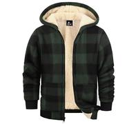 GEEK LIGHTING Sweats à Capuche Garçon Veste Polaire à Carreaux Sweat Zippé Enfant Doublée Veste à Capuche Enfant Fermeture éclair Sweatshirt d'hiver épaisse Veste à Capuche Chaude S-2XL