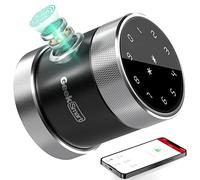 Geek Smart Verrou de porte d'entrée sans clé avec écran tactile, code de passe, carte RFID, télécommande avec application facile à installer, idéal pour la maison, le bureau, les appartements (noir)