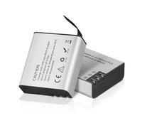 GeeKam Batterie Caméra Sport, Batterie Rechargeable 2 x 1350mAh, Compatible pour AKASO EK7000/brave4/v50x/brave6, Apexcam, COOAU, Dragon Touch, Exprotrek, EKEN, S009R, PG1050