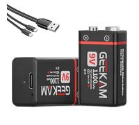 GeeKam Batterie Rechargeable 9V 1100mAh