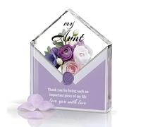 GEEKBEAR Aunt Gifts from Niece Neveu Décoration de bureau mignonne pour tante, anniversaire, Noël, fête des mères, 8,9 x 10,2 cm - Acrylique (06. tante)