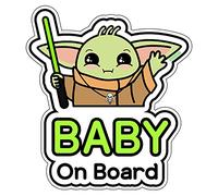 GEEKBEAR Autocollant bébé à bord pour voitures (03. Yoda Boy)