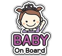 GEEKBEAR Autocollant bébé à bord pour voitures (06. Princess)
