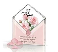 GEEKBEAR Cadeau pour nouvelle maman de la part de sa fille, décoration de bureau mignonne pour anniversaire, Noël, fête des mères, 8,9 x 10,2 cm - Acrylique (01. maman)