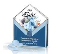 GEEKBEAR Cadeau pour papa de la part de sa fille, décoration de bureau mignonne pour anniversaire, Noël, fête des mères, 8,9 x 10,2 cm - Acrylique (02. Dad)