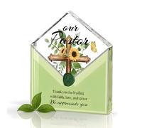 GEEKBEAR Cadeaux d'appréciation des pasteurs pour hommes, jolie décoration de bureau pour prédicateur, cadeaux d'anniversaire, remerciements, 8,9 x 10,2 cm - Acrylique (08. Pasteur)