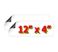 GEEKBEAR Lot de 2 aimants vierges blancs pour voiture (30,5 x 10,2 cm)