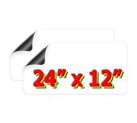 GEEKBEAR Lot de 2 aimants vierges pour voitures (61 x 30,5 cm)