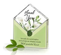 GEEKBEAR Thank You Appreciation Cadeaux en vrac pour femmes, employées, collègues, jolie décoration de bureau pour anniversaire, Noël, 8,9 x 10,2 cm - Acrylique (10. Merci)