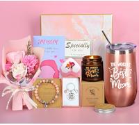 GEEKEO Cadeau Noel Maman, Coffret Cadeau Anniversaire Maman, Personnalisé Tasse à Café, Bougies Parfumées, Idee Cadeaux pour Meres Mamie Femme, Noël, Fete des Meres, Saint Valentin