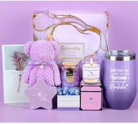 GEEKEO Idee Cadeau Femme Noel, Cadeau Anniversaire Femme, Coffret Cadeaux de Bougies Parfumées Tasse pour Femmes Meilleure Amie Soeur Collègue Maman, Cadeaux Noel Saint Valentin Femmes