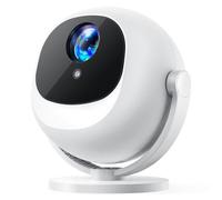 GEEKERA 2026 [App intégrée & Haut-parleur Intégré] Projecteur Android TV, 1080P Natif & 4K Supporte, 400 ANSI, Portable avec WiFi 6 Bluetooth 5.4, Rotation 180° pour HDMI/USB/Audio/TV Stick/Smartphone