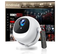 GEEKERA Vidéoprojecteur 2026 avec Android OS, 1080P Natif Supporte 4K, Projecteur Vidéo Portable avec Netflix Intégré, WiFi Bluetooth, 400 ANSI, Focus Électrique/Keystone Auto, Home Cinéma
