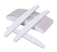 GeekerChip 20Pcs Limes a Ongles,Lime à Ongles Professionnelle,Lime a Ongles 100/180 Double Face Lavable,Nail Art en Gel Acrylique Naturel Pour la Manucure,Pour Les Salons De Manucure