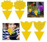 GeekerChip 50pcs Plug-in Pièges à Insectes Pièges Engluées Autocollants Colle Double,ES Mouches des Feuilles et la vermine,idéal pour Les Plantes sur Le Balcon ou dans Le Jardin(2 Formes)