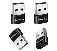 GeekerChip Adaptateur USB C vers USB (4 Pièces) Type C Convertisseur de connecteur Adaptateur,pour iPhone 11 12 13 Pro Max Mini,Airpods 3 iPad 9 Air 4 6,Galaxy Note 10 20 S20 Plus S21 21