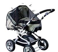 GeekerChip Moustiquaire Poussette Universelle,Moustiquaire Bebe,Filet Anti Moustique,Insecte et Guêpe,Tissu à Mailles Fine,Protection Fine et Résistante,pour Landau, Auto-siège, Lit Parapluie(Noir)