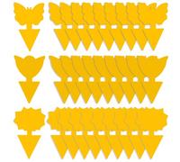 GeekerChip Pièges à Insectes,30 Pcs Attrape Moucheron Plantes,Attrape Mouches Intérieur,Plug-in Pièges,pour Les Insectes intérieurs et extérieurs, Imperméables et Non Toxiques(3 Formes)