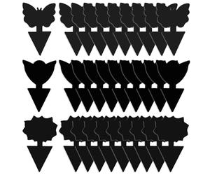 GeekerChip Pièges à Insectes,30 Pcs Attrape Moucheron Plantes,Attrape Mouches Intérieur,Plug-in Pièges,pour Les Insectes intérieurs et extérieurs, Imperméables et Non Toxiques,Noir(3 Formes)
