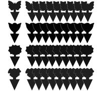 GeekerChip Pièges à Insectes,40 Pcs Attrape Moucheron Plantes,Attrape Mouches Intérieur,Plug-in Pièges,pour Les Insectes intérieurs et extérieurs, Imperméables et Non Toxiques,Noir(4 Formes)