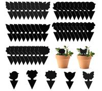 GeekerChip Pièges à Insectes,50 Pcs Attrape Moucheron Plantes,Attrape Mouches Intérieur,Plug-in Pièges,pour Les Insectes intérieurs et extérieurs, Imperméables et Non Toxiques,Noir(5 Formes)