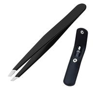 GeekerChip Pince à Épiler,Pince a Epiler Professionnelle pour les Sourcils,Pincettes en Acier Inoxydable pour Sourcil,Poils Incarnés Faciaux,Pince pour Épilation des Poils(Noir)