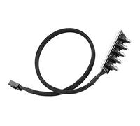 GeekerChip PWM Fan Hub,Hub for 4-pin PWM Fans,5 Voies Noir tressé câble d'alimentation de Ventilate,CPU/Housing Adapter pour Multiple Power Connector Fans