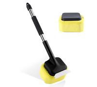 GEEKHOM Brosse de nettoyage pour barbecue avec tête interchangeable - Longue poignée pour barbecue extérieur - Grande brosse de nettoyage - 45 cm - Brosse de nettoyage pour barbecue (moyenne)