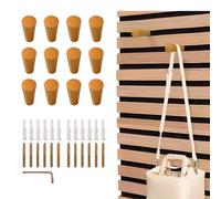 GEEKHOM Lot de 12 crochets pour panneaux acoustiques avec kit d'accessoires de montage - Crochets muraux pour murs acoustiques - Stable, flexible et montage mural - Doré