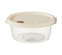 GEEKHOM Lot de 4 boîtes de conservation pour aliments, rondes, empilables et hermétiques, avec couvercle, passent au micro-ondes et au congélateur, pour le rangement de la cuisine