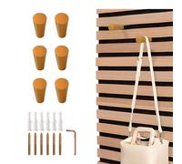 GEEKHOM Lot de 6 crochets pour panneaux acoustiques - Avec accessoires de montage - Crochets muraux pour murs acoustiques - Stable et flexible - Montage mural - Doré