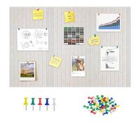 GEEKHOM Lot de 6 tableaux d'affichage carrés en feutre autocollant 60 x 90 cm avec ruban adhésif autocollant - Pour bureau, école, chambre d'enfant, cuisine et maison - Camel clair