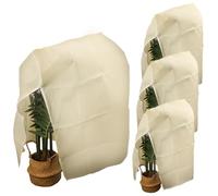 GEEKHOM Protection hivernale pour plantes d'extérieur, protection hivernale avec fermeture éclair et cordon de serrage, protection hivernale pour plantes en pot, arbres, palmiers, protection contre le