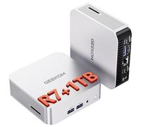 GEEKOM A6 Business Mini PC avec AMD Ryzen 7 6800H, 16Go DDR5 RAM, 1TB SSD | (Extensible) Agentic AI PC, Radeon 680M, USB4,2.5G LAN, Lecteur SD, Mini Ordinateur Métallique Boîtier en Aluminium
