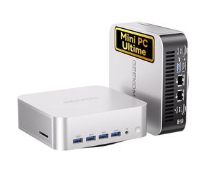 GEEKOM A9 Max Mini PC avec AMD Ryzen AI 9 HX 370 (12C/24T, Jusqu’à 5,1 GHz) AMD Radeon 890M, 32 Go DDR5 1To SSD, Double LAN 2,5 G, Mini Ordinateur Windows 11 Pro, 2 × USB4, HDMI 2.1, Wi-FI 7 &BT 5.4