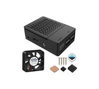 GeekPi Boitier pour Raspberry Pi 3 modèle B + (B Plus), Ventilateur et 3PCS Dissipateurs pour Raspberry Pi 3/2