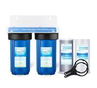 Geekpure système de filtre à eau pour toute la maison à 2 étages avec boîtier bleu de 10 pouces - Port de 1"