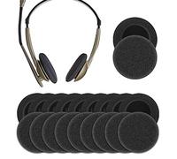 Geekria 10 Paires 2 Pouces (50 mm) QuickFit Coussinets d’Oreille en Mousse de Remplacement pour AKG, Koss, Logitech, Plantronics Rapoo, Sennheiser, Casques Sony (Noir)