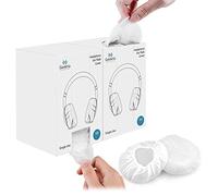 Geekria 100 paires de housses jetables pour casque MRI avec boîte distributrice, coussinets d’oreille hygiéniques extensibles, coussinets hygiéniques pour embouts d’oreille moyens (2 boîtes, M, Blanc)