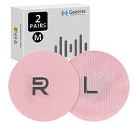 Geekria 2 Paires Coussinets d’Oreille en Tissu Mesh - Certification Sécurité Produit - Lavables & Extensibles - Protège-Coussets pour Casques Over-Ear, Patins Anti-Sueur pour Salle, Gaming (M/Rose)