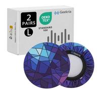 Geekria 2 Paires de Housses d’Oreille en Tissu Flexible pour écouteurs, lavables et Extensibles, Protections de Coussinets pour Casques Supra-Auriculaires, pour Embouts 4,1"-6,2"